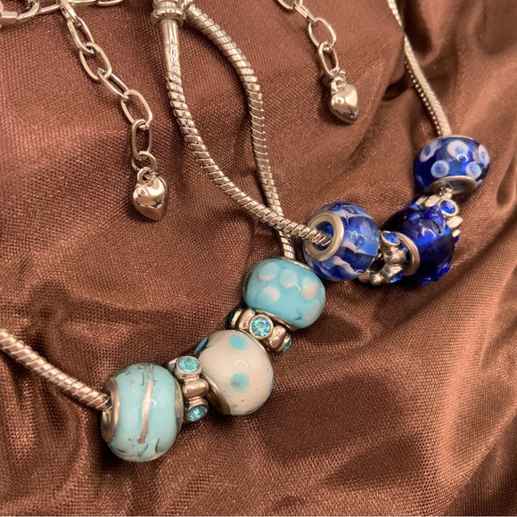 Set of 2 Handmade Silver Charm Bracelets - Picture 3 of 3